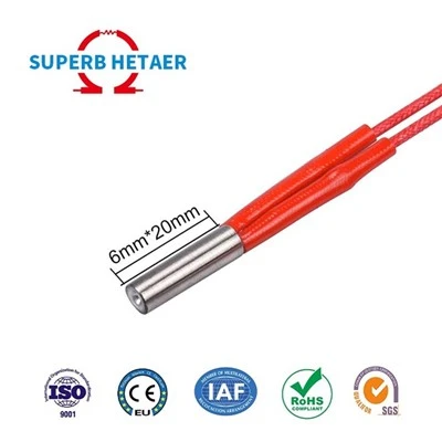 Cartouche chauffante d'imprimante 3D 6*20mm pour pièces d'extrudeuse