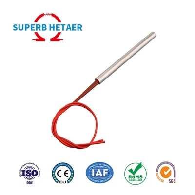 Cartouche chauffante à une extrémité en acier inoxydable utilisée dans la machine d'emballage